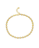 14K Yellow/White Gold 4MM Beaded Bracelet