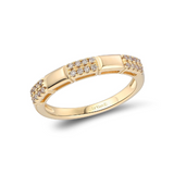 14K Yellow Gold Diamond Fashion Ring, 0.14 Carat TW