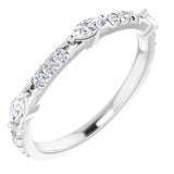 14KW Diamond Marquise Anniversary Band w/ 0.30 CTW, Size 7