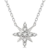 10K Yellow Gold Diamond Star Necklace, 0.75Carat TW