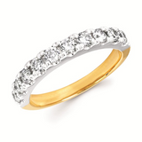 14K White Gold Diamond Anniversary Band, 0.75 Carat TW