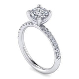 14KW Diamond Round Solitare Engagement Ring w/ 0.32 ctw