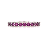 14KW Garnet Rhodolite 2.2mm Anniversary Band w/ 0.77 ctw