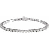 14KW Diamond Line Bracelet w/ 5.0 CTW & 7.25"