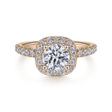 14KR Diamond Engagement Semi-Mount Ring, .55 CTW