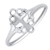 Sterling Silver Filigree Cross Ring