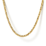 14K Yellow Gold Men's Wheat Hollow Chain 22"