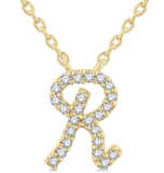 10K Yellow Gold Diamond Initial 