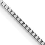 14K White Gold (0.8mm) Box Chain, 20"