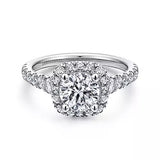 14KW Diamond Semi-Mount Engagement Ring w/ 0.87 ctw