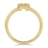 10KY Diamond Horseshoe Petite Fashion Ring w/ 0.10 ctw