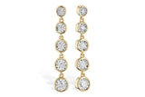 Yellow Gold Diamond Dangle Earrings