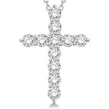 14KW Diamond Cross Pendant w/ 2.0 CTW