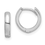 Sterling Silver Polished Hinged Huggie Earrings