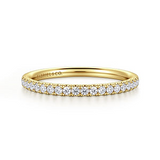 14K Yellow Gold Diamond Wedding Band Ring, 0.21Carat TW