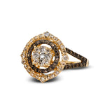 Yellow Gold Diamond Creme Brulee® Ring, 0 .82CTW