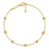 14K Yellow Gold Bujukan Clover Station Bracelet