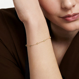14K Yellow Gold Bujukan Clover Station Bracelet
