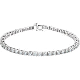 14KW Diamond Line Bracelet w/ 4.0 CTW & 7.25