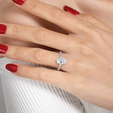 14K White Gold 2.0Carat Diamond Oval Engagement Ring