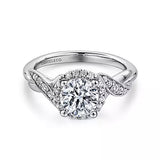 14KW Diamond Semi-Mount Engagement Ring w/ 0.18 ctw Size 6