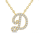 10K Yellow Gold Diamond Initial 