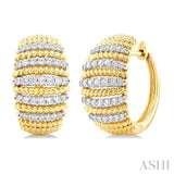 Yellow Gold Diamond Hoop Earrings