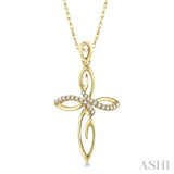 Yellow Gold Diamond Cross Pendant