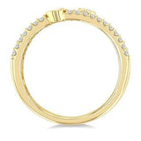 10K Yellow Gold Diamond Triple Row Fashion Ring, 0.20Carat TW