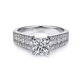 14KW Diamond Semi-Mount Engagement Ring w/ 0.52 ctw Size 6