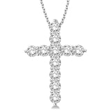 14KW Diamond Cross Pendant w/ 2.0 CTW