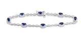 White Gold Sapphire and Diamond Bracelet