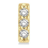 10K Yellow Gold Petite Diamond Bar Earrings, 0.07 Carat TW