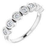 14KW Diamond Square Anniversary Band w/ 0.30 CTW & Size 7