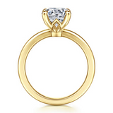 14K Yellow Gold Round Diamond Engagement Ring, 2.0Carat TW