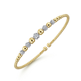 14k Two Toned Diamond Bujukan Bangle, 0.35 Carat TW