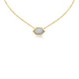 14KY Australian Opal Necklace,  18"