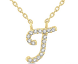 10K Yellow Gold Diamond Initial 