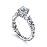 14K White Gold 1.90Carat TW "CZ" Engagement Ring