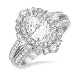 14KW Diamond Semi-Mount Ring w/ 0.85 CTW, Size 7