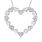 Sterling Silver Diamond Heart Pendant, 0.05 Carat TW