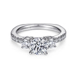 14KW Diamond Engagement Semi-Mount Ring, .55 CTW