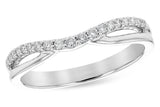 14K White Gold Diamond Wedding Ring Enhancer, 0.17 Carat TW