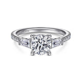 14KW Diamond Engagement Semi-Mount Ring w/ 0.58 ctw & 7.4 mm Head Size Alloy