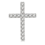 10K White Gold Diamond Cross Earrings, 0.10 Carat TW