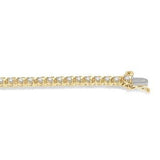 14K Yellow Gold Diamond Tulip Tennis Bracelet w/ 2.00 ctw