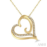 10KY Diamond Heart Pendant w/ 0.10 ctw