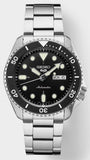 Seiko-Men's  5 Sports Stainless Steel Automatic Black Dial