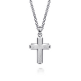Sterling Silver Brushed Cross Pendant