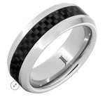 Black Ice – Serinium Black Carbon Fiber Inlay Ring